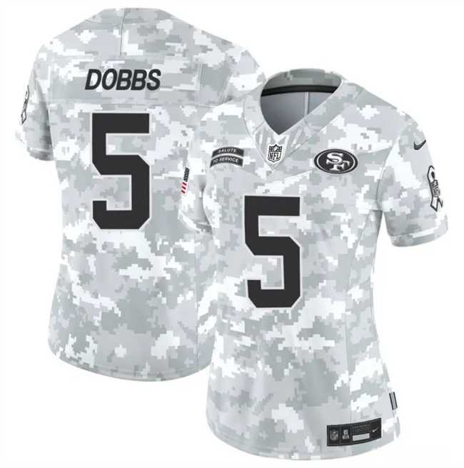 Women's San Francisco 49ers #5 Joshua Dobbs 2024 F.U.S.E Arctic Camo Salute To Service Limited Stitched Jersey Dzhi,We sell and wholesale Women's San Francisco 49ers #5 Joshua Dobbs 2024 F.U.S.E Arctic Camo Salute To Service Limited Stitched Jersey Dzhi on line form chian!